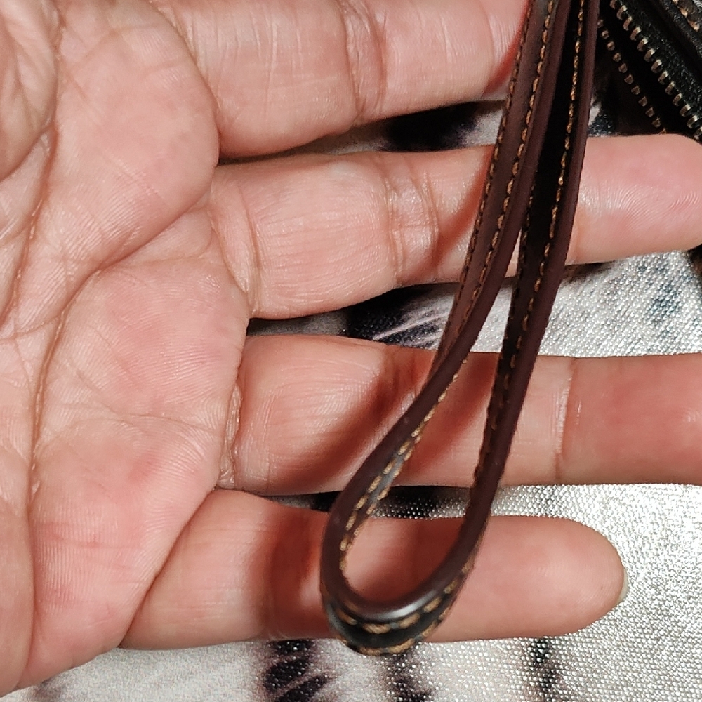 Coach Textured Black Wristlet - Picture 5 of 5